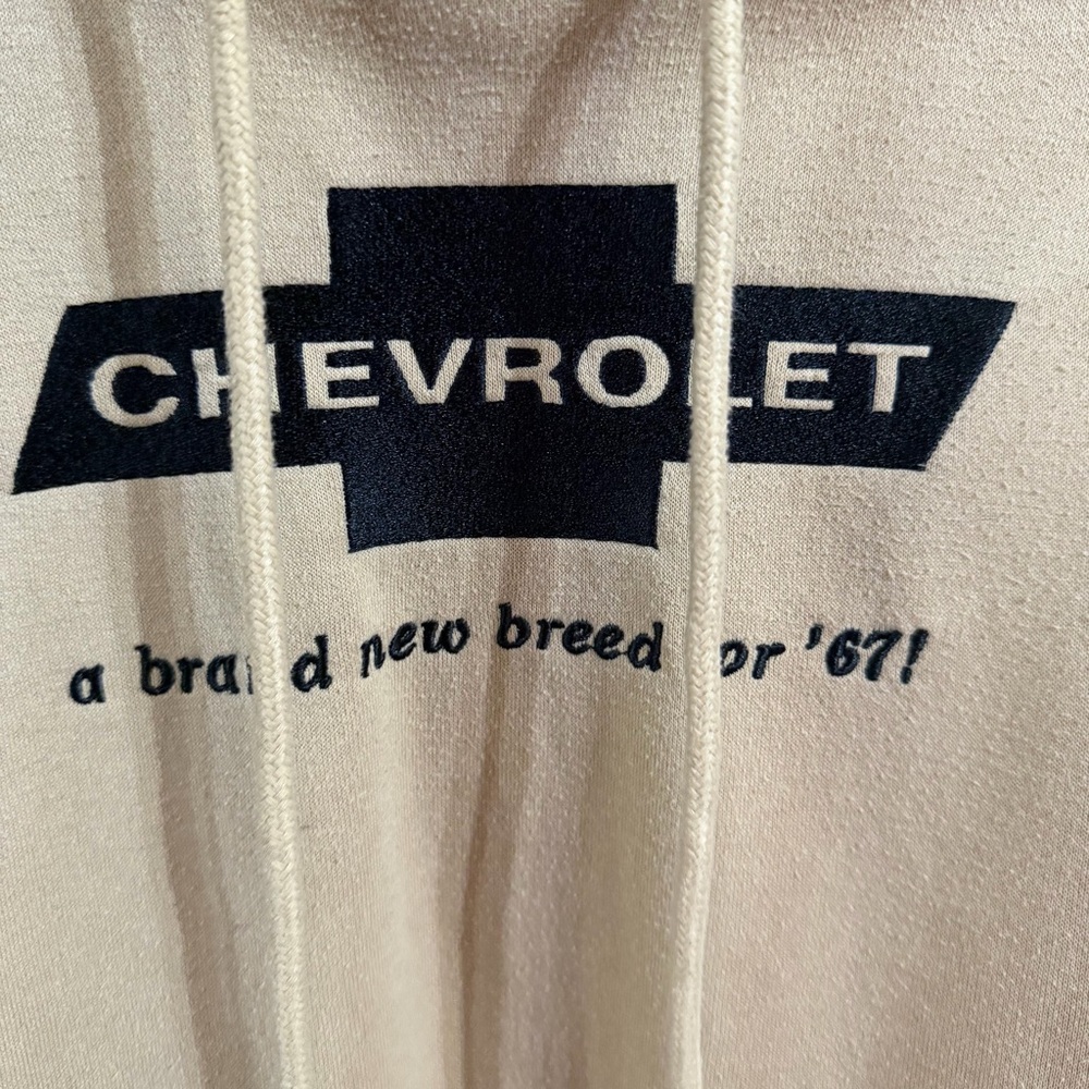 Chevrolet Chemistry Beige Hoodie for Men! Awesome Graphic on back! 🔥 - Picture 3 of 7